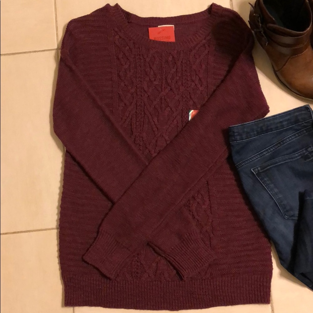 Mission New Burgundy Sweater